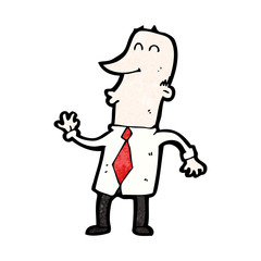 cartoon dancing office man