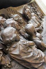 Queen Elizabeth Memorial, Bronze Relief of the Queen Mother, The Mall, London