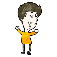 cartoon excited boy