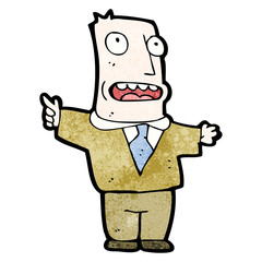 cartoon pointing man