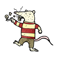 cartoon white lab rat