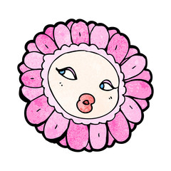 flower cartoon character