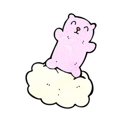 cartoon bear on cloud