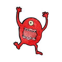 cartoon crazy monster