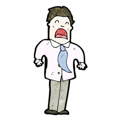 cartoon upset office man
