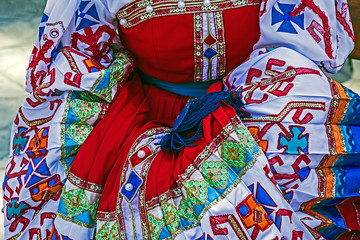 Detail of Ukrainian folk costume for women 1