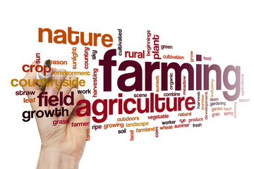 Farming word cloud concept