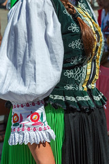 Detail of Czech folk costume for women