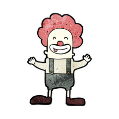cartoon retro circus clown