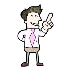cartoon man with great idea