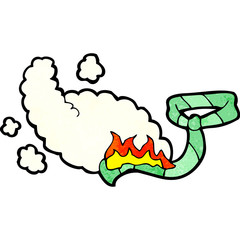 flaming tie cartoon