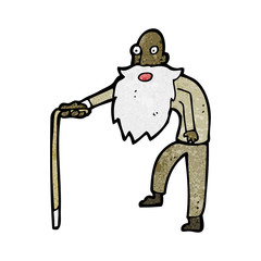 cartoon old man