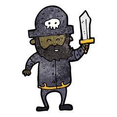 Obraz na płótnie Canvas cartoon pirate captain