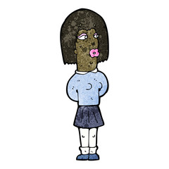 cartoon manly woman