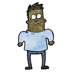 cartoon man shrugging shoulders