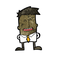 cartoon friendly office man