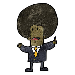 cartoon businessman with big hair