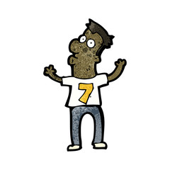 cartoon man in shirt with number seven
