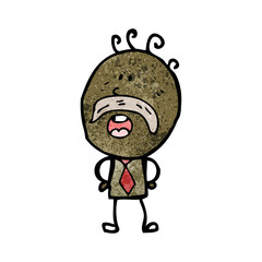 cartoon old man with mustache