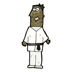 cartoon karate man