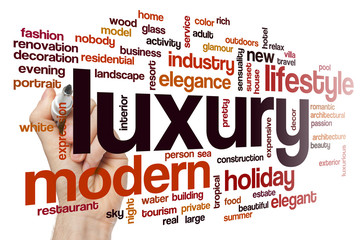 Fototapeta premium Luxury word cloud concept