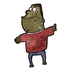cartoon pointing fat man