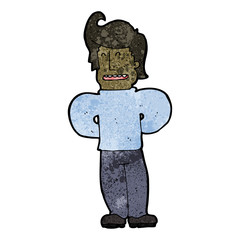 cartoon confident man