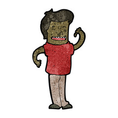 cartoon man pointing at self