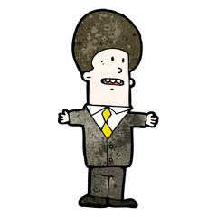 cartoon businessman in suit
