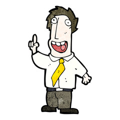 cartoon businessman with idea