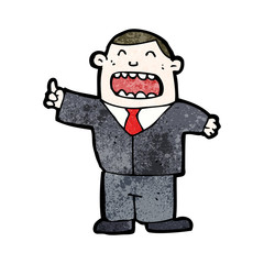 cartoon boss shouting orders