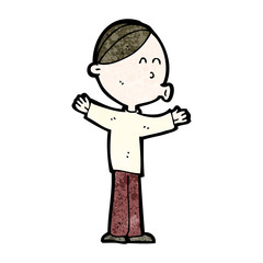 cartoon whistling boy