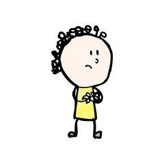 cartoon woman wringing hands