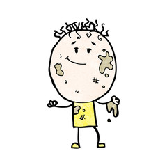 cartoon dirty boy