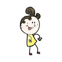 cartoon ditsy doodle girl