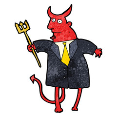 cartoon devil in suit