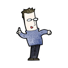 cartoon man with idea