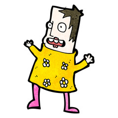 cartoon stressed out woman