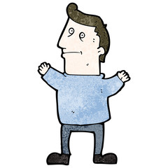 cartoon man shrugging