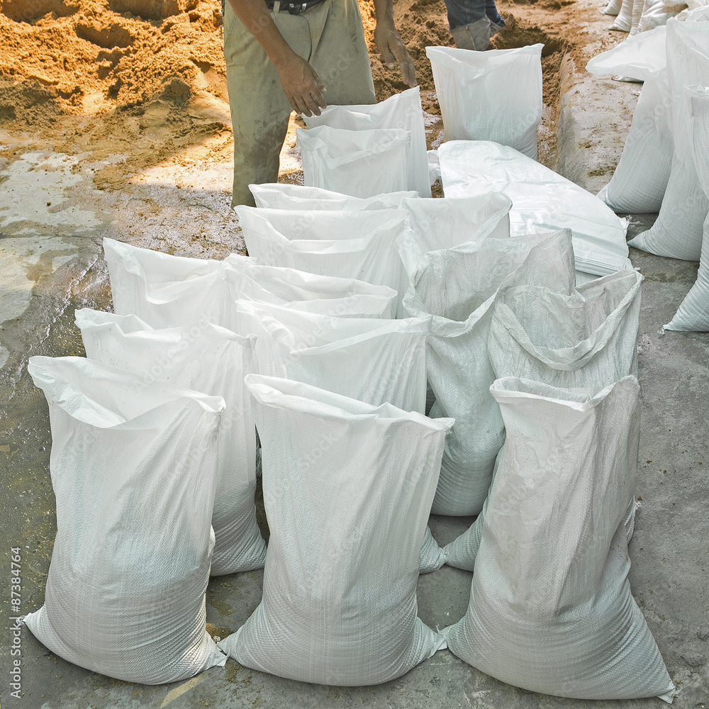 Wall mural Sand bags