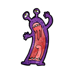 cartoon alien monster