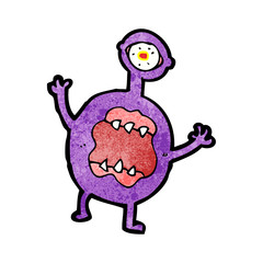 cartoon alien monster