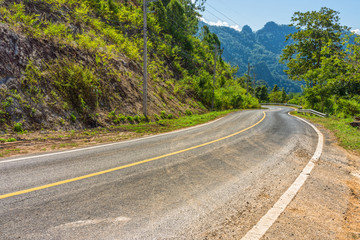 Fototapeta premium Winding roadway in countryside of Thailand