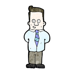 cartoon friendly office man