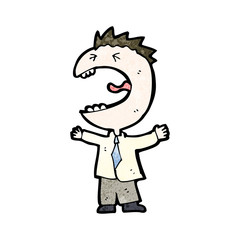 cartoon shouting man