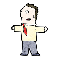 Fototapeta premium cartoon enthusiastic businessman