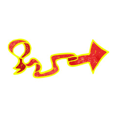 Fototapeta premium cartoon glowing arrow
