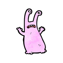 cartoon alien slug monster