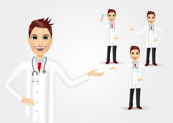 set of medical workers or doctors