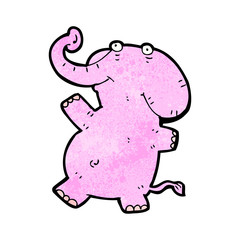 cartoon pink elephant